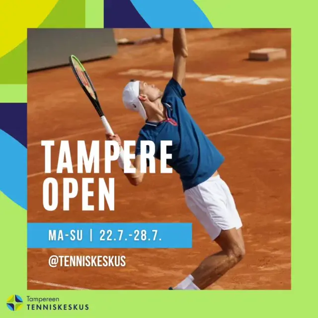 Tampere Open tulee jälleen ja vaikuttaa myös Tenniskeskuksen aukioloihin. 

Olemme suljettuna 22.7.-28.7.2024 välisen ajan. Tenniskeskus aukeaa jälleen turnauksen päätyttyä sunnuntaina 28.7. arviolta klo 15.00.

Sunnuntaina 21.7. Tampere Openin karsintaan on vapaa pääsy.

Tampere Openin ohjelman ja kaikki lisätiedot löydät osoitteesta: www.tampereopen.fi

Tervetuloa seuraamaan ammattilaistennistä Tenniskeskukselle!🎾